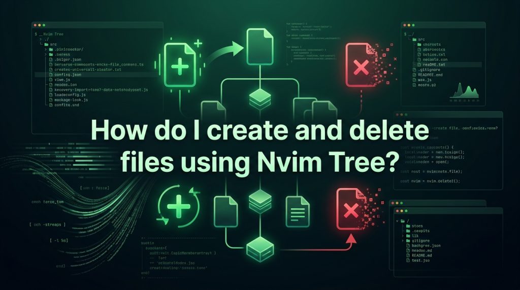 How do I create and delete files using Nvim Tree
